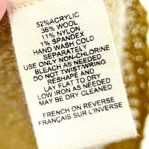 ANTHROPOLOGIE MOTH Mustard Yellow Floral Studded Wool Jacquard Knit Skirt size S - Picture 12 of 12